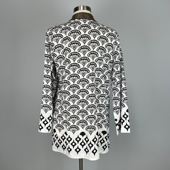 Soft Surroundings Womens Rocio Pullover Tunic Black Gold Beaded size Medium - Picture 9 of 14